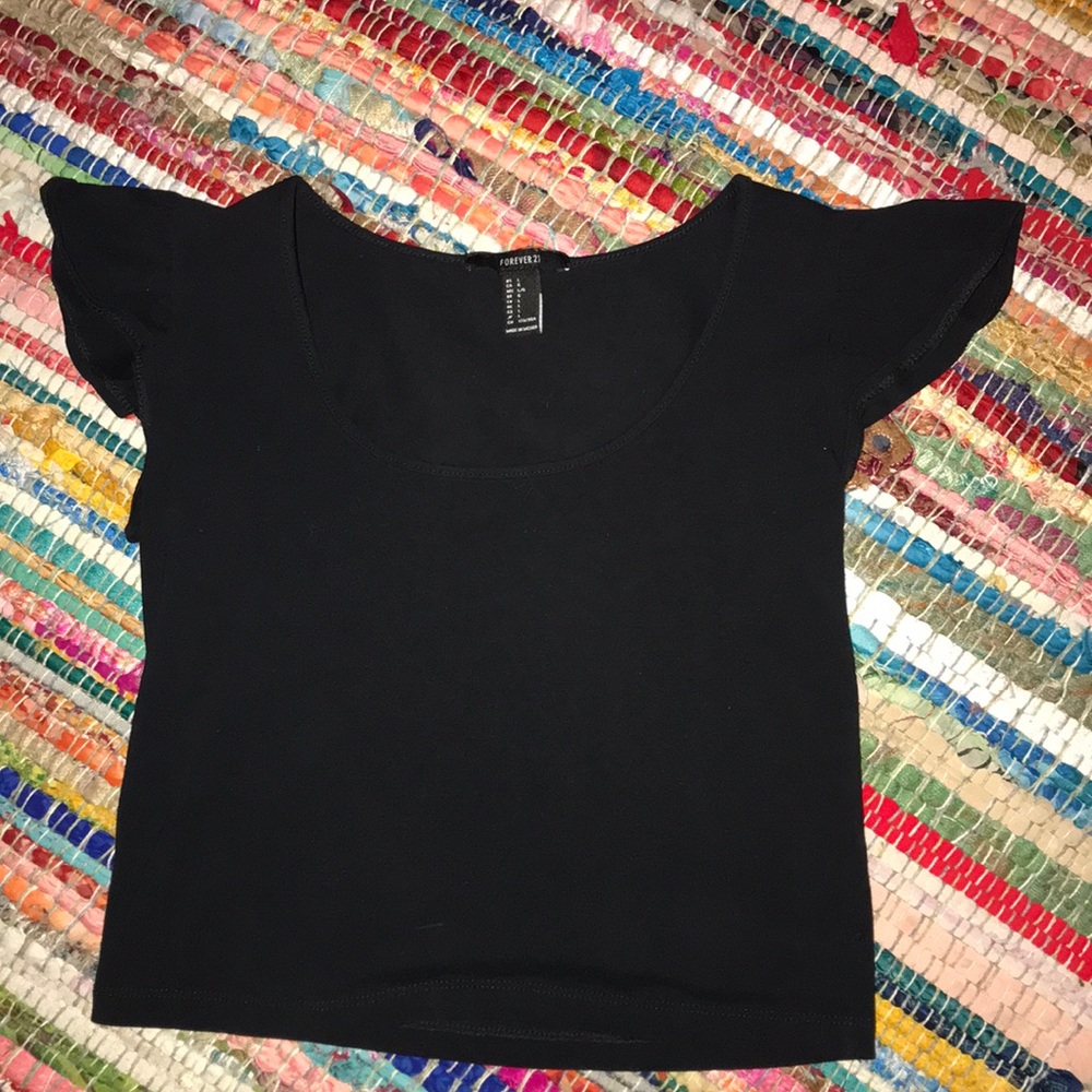 Black crop top